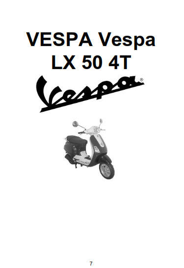 vespa lx 50 4t