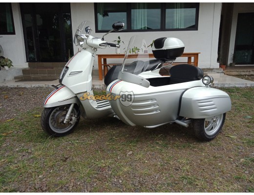 Sidecar Peugeot Django White Silver