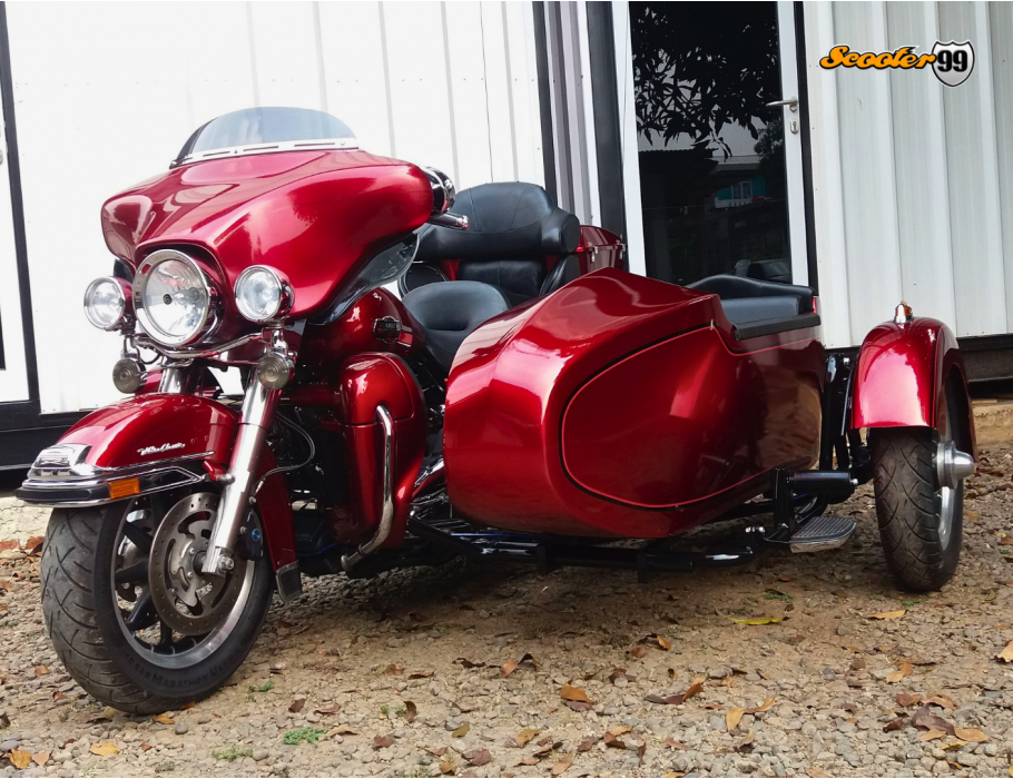 Sidecar Kit for Harley Davidson Red Metallic Touring Edition