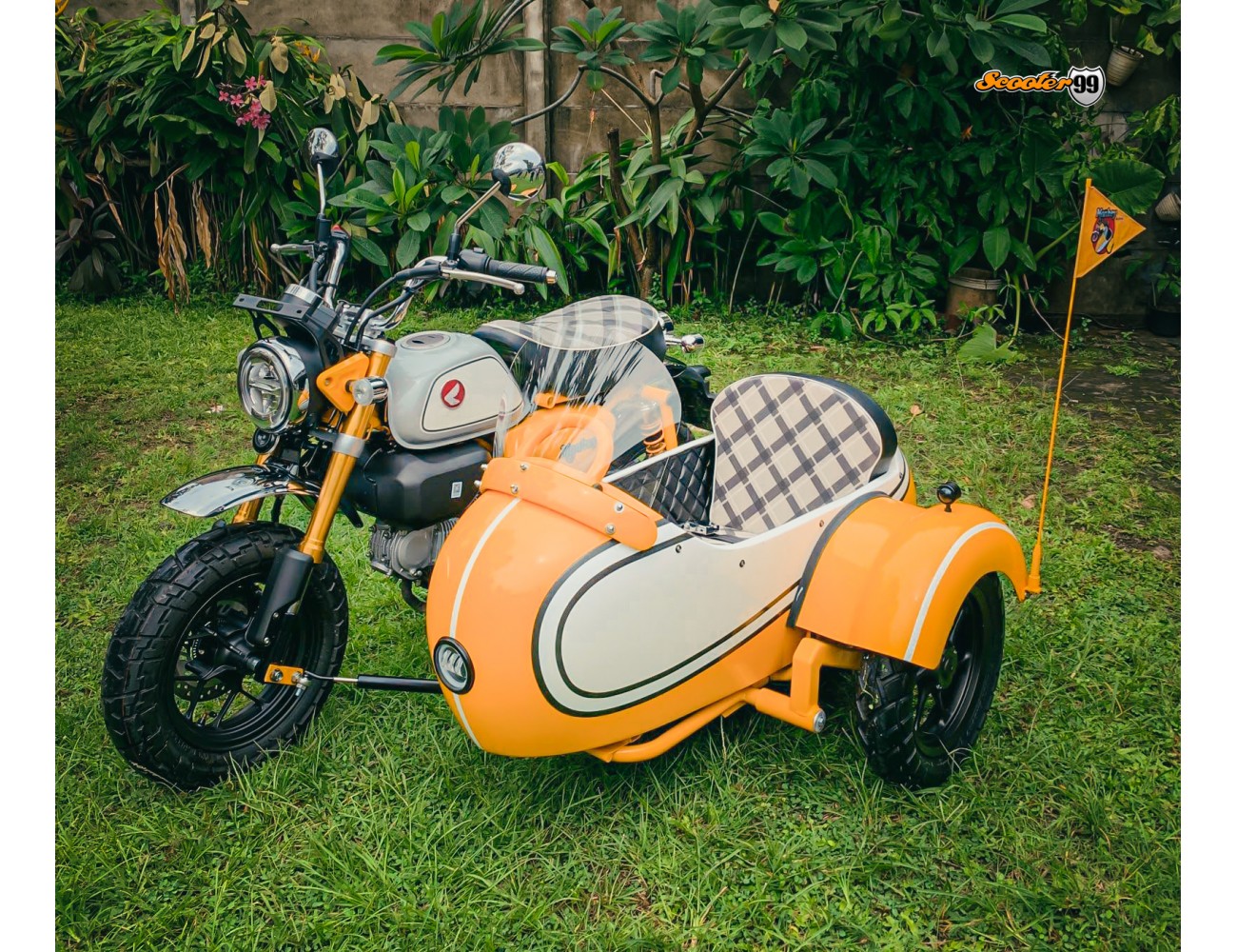 Sidecar Kit for Honda Monkey – Retro Sport Yellow Edition | Scooter99