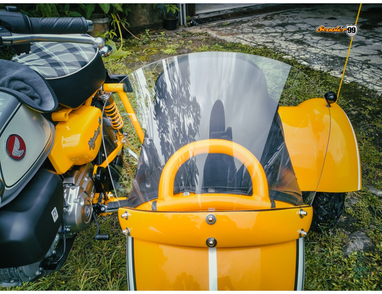 Sidecar Kit for Honda Monkey – Retro Sport Yellow Edition | Scooter99