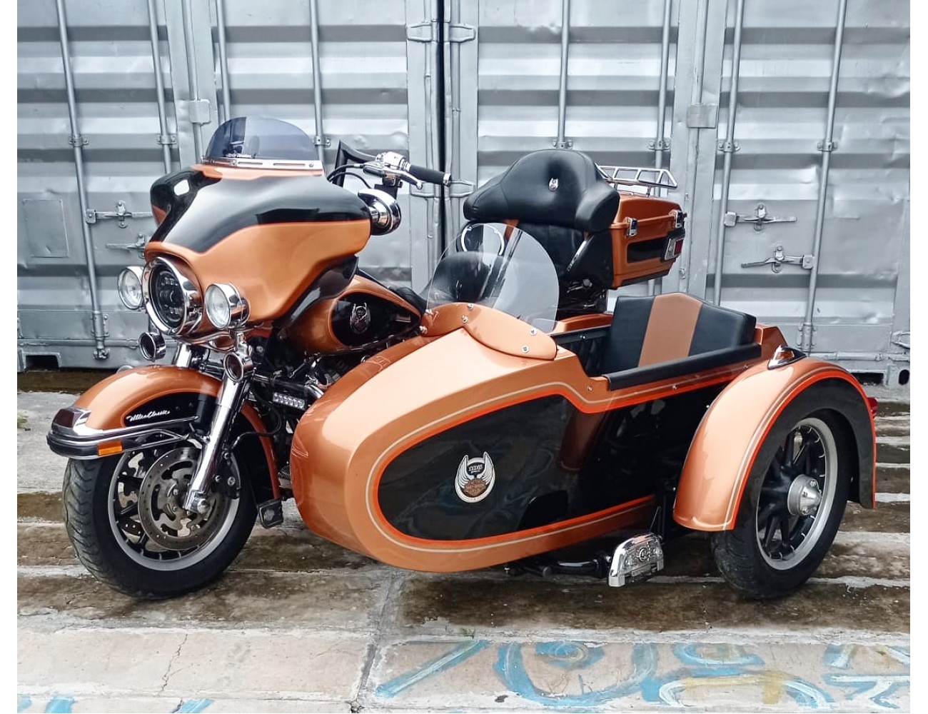 Harley Davidson Softail with side car, Motorcycles